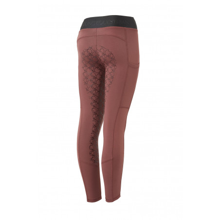 Leggings da equitazione in silicone Horze Leighton da ragazza con fondo integrale e fodera calda