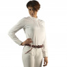 Polo Kavala da donna a maniche lunghe Flags & Cup - Bianco