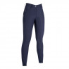 Pantaloni Equine Sports Style con fondo integrale in silicone HKM - Blu scuro