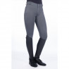 Pantaloni da equitazione in gomma Ruby con grip in silicone completo HKM - Grigio
