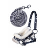 Capestro e lunghina Hobby Horsing HKM - Blu navy stelle