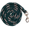 Lunga Rosegold con moschettone HKM - Smeraldo / oro rosa