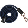 Lunga Rosegold Glamour Style con moschettone HKM - Nero / oro rosa