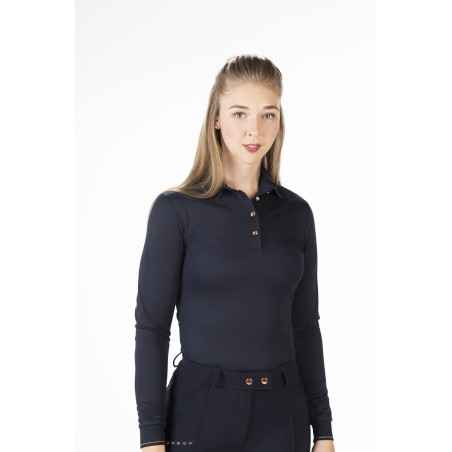 Polo Rosegold Glamour Style a maniche lunghe HKM