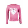 Polo a maniche lunghe Horse Spirit HKM - Rosa