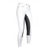 Basic-Reithose Belmtex Grip 3/4-Gesäßeinsatz HKM - Bianco / nero