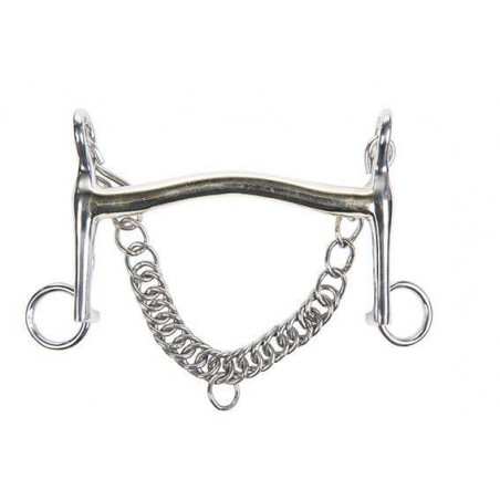 Morso da briglia in alpacca 16 mm catena 7 cm HKM