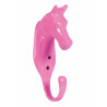 Porta-briglia testa di cavallo in alluminio HKM - Rosa