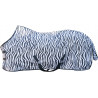 Coperta anti-mosche Zebra con cinghie incrociate HKM - Bianco / nero