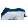 Fliegen-/Abschwitzdecke Monaco Style HKM - Bianco / blu navy