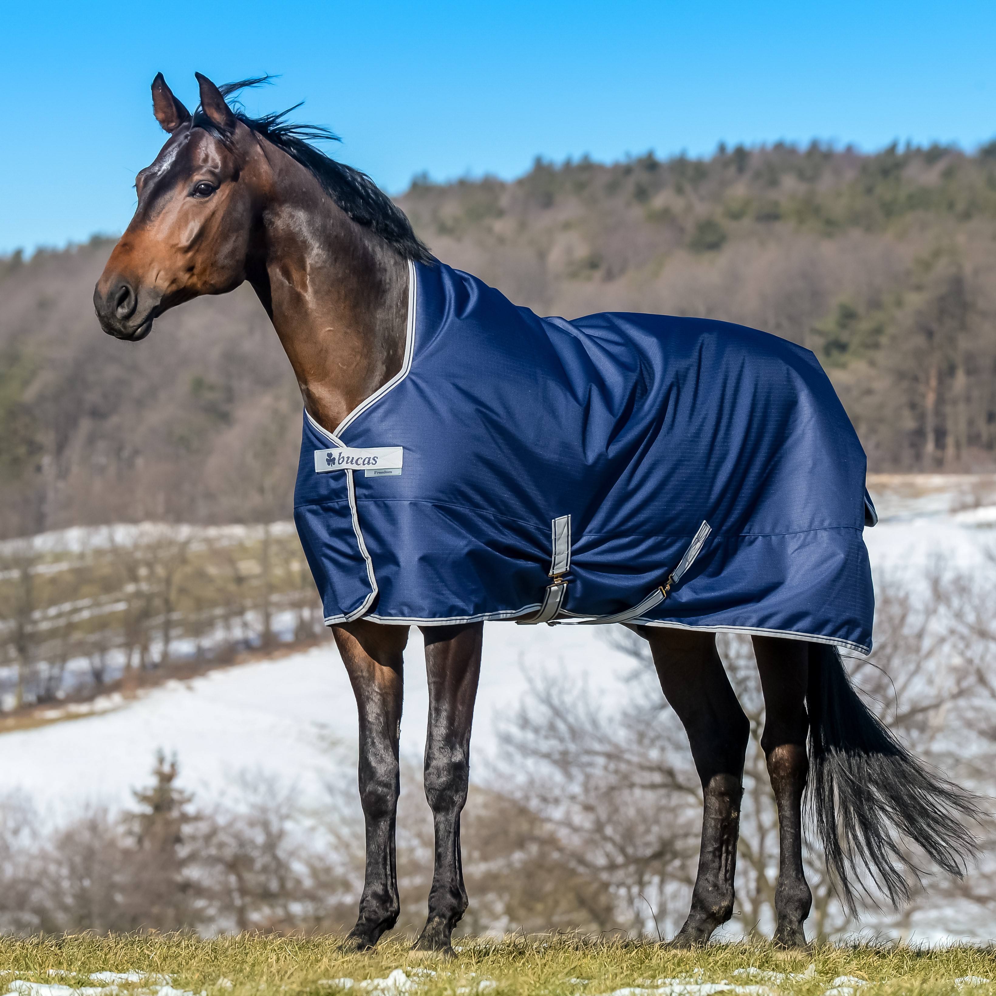 Coperta Bucas Freedom Turnout Light High Neck Blu navy