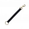 Laccio di fissaggio in nylon con moschettone e anello Kentucky - Nero