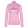 Maglione a collo alto Imperial Riding Hashtag - Fioritura rosa