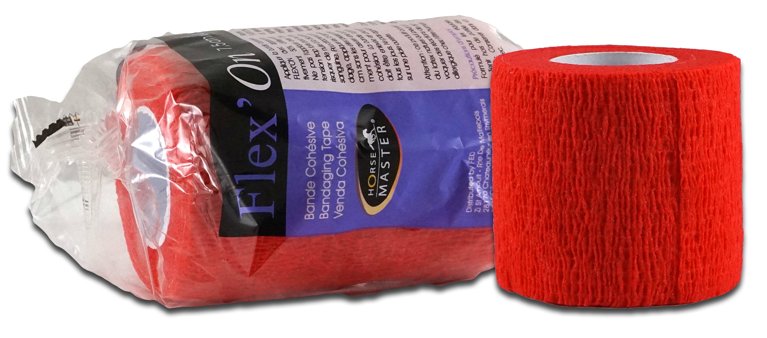 Benda coesiva 5 cm Flex'on Horse Master Rosso
