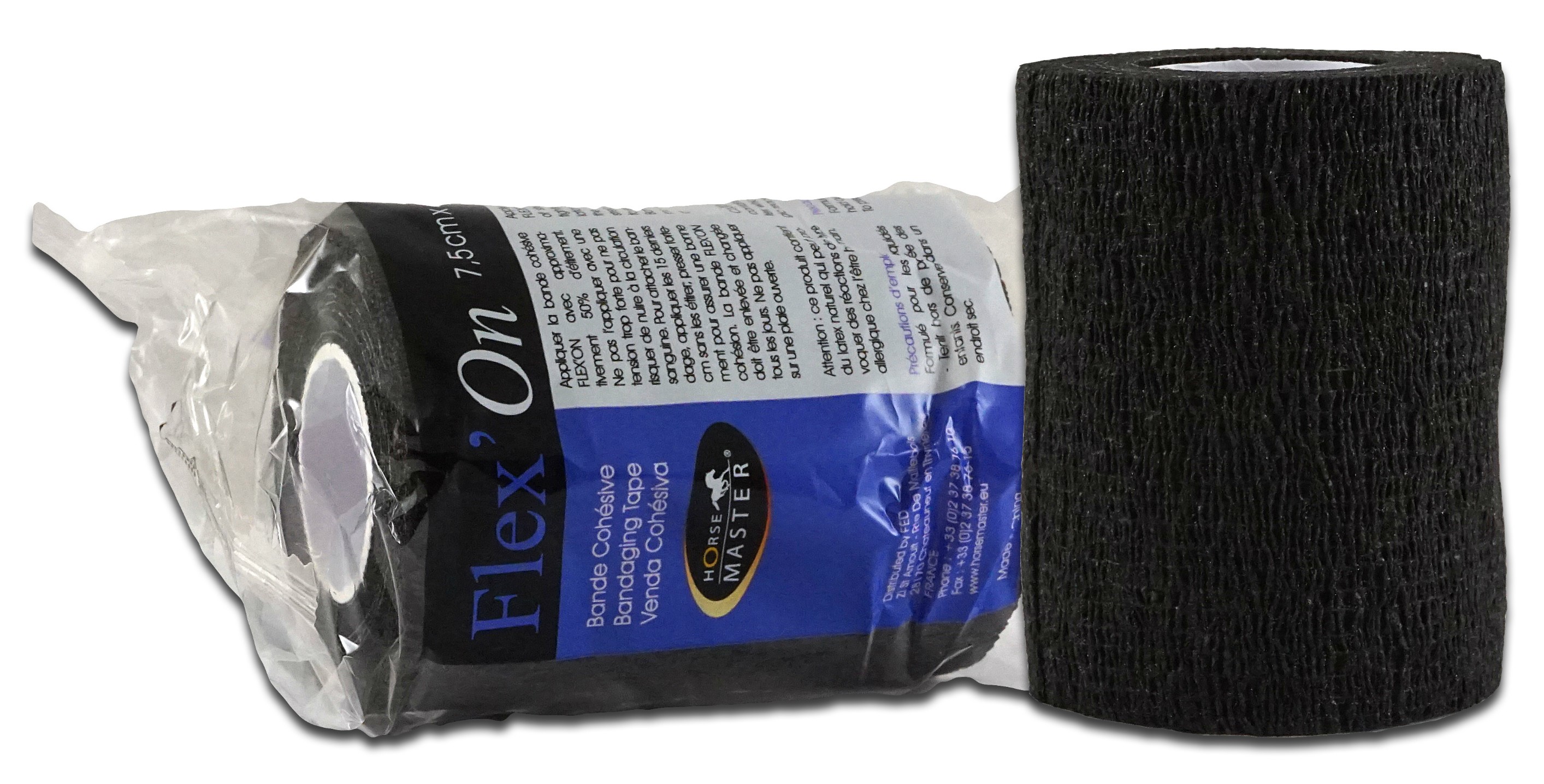 Benda coesiva 7,5 cm Flex'on Horse Master Nero