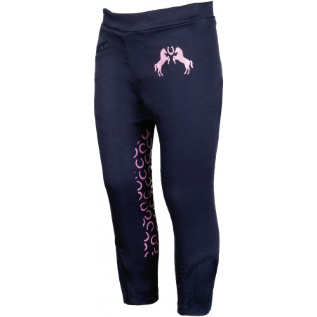Leggings HKM Pink Pony con inserti in silicone
