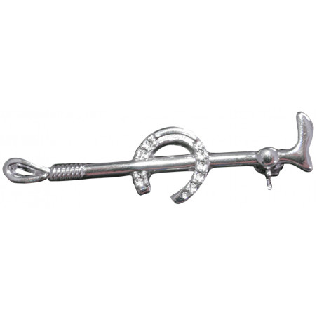 Fermacravatta argento HKM Horseshoe