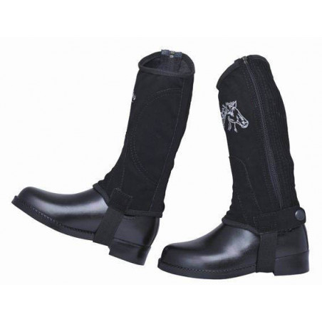 Mini chaps HKM bambini imitazione nabuk parte tessuta