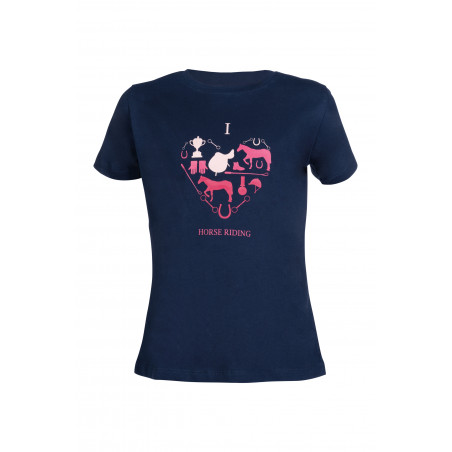 T-shirt bambini HKM I love horse riding