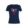 T-shirt bambini HKM I love horse riding - Blu scuro