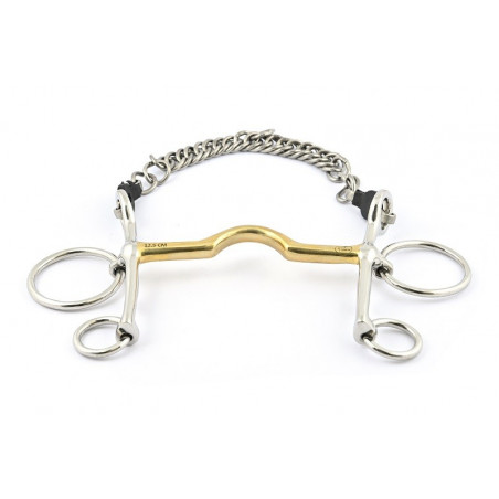 Morso Pelham Jump'In diritto con passaggio per la lingua