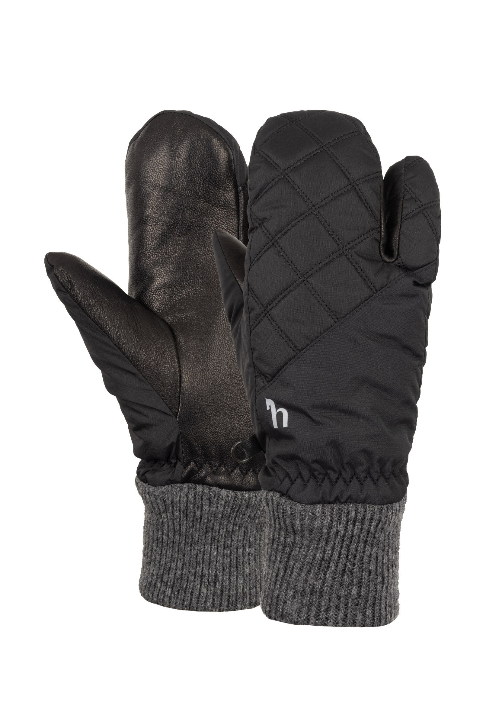 Moffole a 3 dita Horze per l'inverno Nero