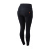 Pantaloni da equitazione a vita alta Tara con grip in silicone a fondo intero da donna Horze - Nero