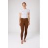 Pantaloni da equitazione a vita alta Tara con grip in silicone a fondo intero da donna Horze - Marrone scuro