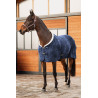 Coperta in pile Lincoln con colletto in pelliccia Horze - Marina
