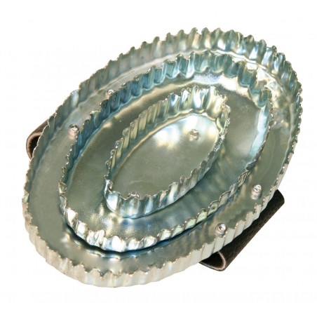 Striglia ovale zincata grigia Kerbl