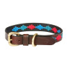 Collare per cane Weatherbeeta in cuoio Polo - Marrone beaufort / smeraldo / rosa / blu
