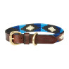 Collare per cane Weatherbeeta in cuoio Polo - Marrone cowdray / blu / blu
