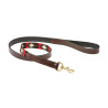Guinzaglio per cane Weatherbeeta in cuoio Polo - Marrone cowdray / nero / rosso / bianco