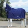 Coperta asciugante Bucas Power Cooler con collo - Blu navy / argento