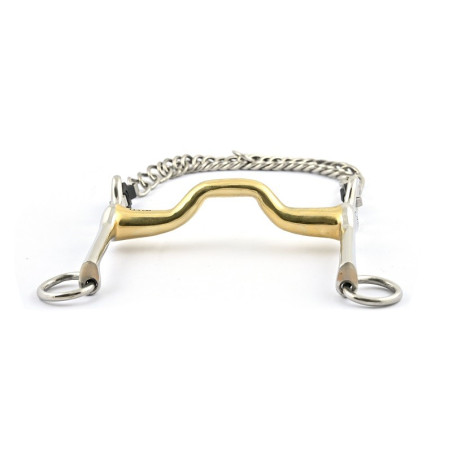 Mors di briglia Jump'In grandi branche con passaggio per la lingua