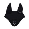 Cuffia antimosche in cotone con logo centrale New Style Equestro - Nero