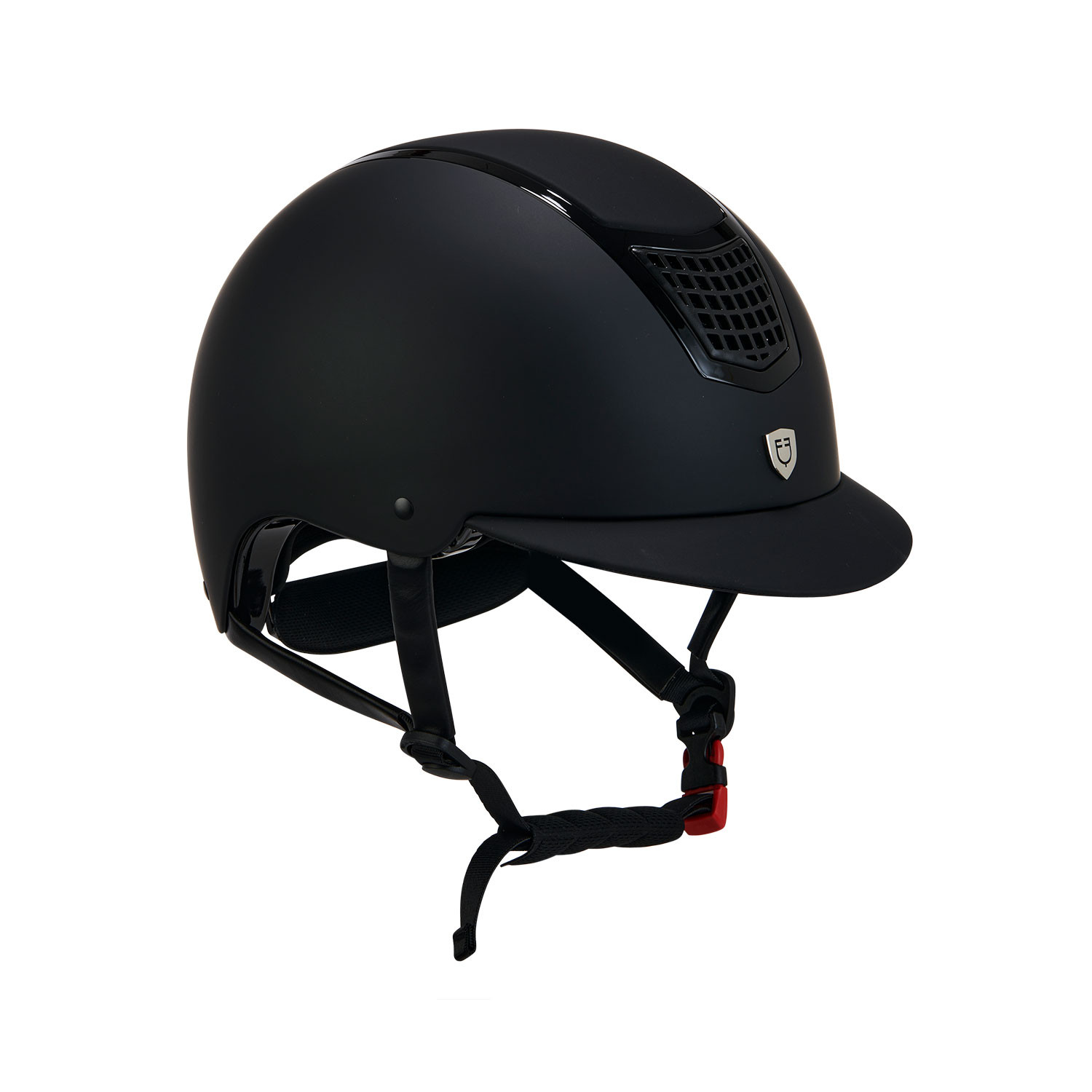 Casco ultraleggero con telaio lucido Eclipse Equestro Nero / nero