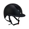 Casco ultra-leggero in plastica opaca resistente con ampia visiera (3 imbottiture) Eclipse Equestro - Nero / nero
