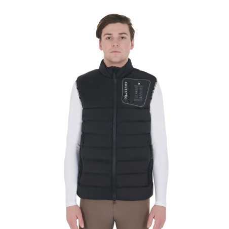 Gilet in tessuto stretch con patch in silicone da uomo Equestro