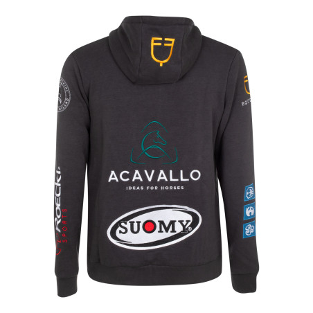 Felpa con cappuccio da uomo con multi-logo Equestro