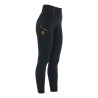 Leggings aderenti da donna con grip completo Classic Equestro - Marrone