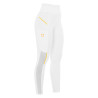 Leggings aderenti da donna con inserti in micro-mesh Equestro - Bianco