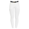 Pantaloni da donna con grip al ginocchio in tessuto tecnico Clio Equestro - Bianco