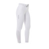 Pantaloni a vita alta con grip integrale da donna Equestro - Bianco