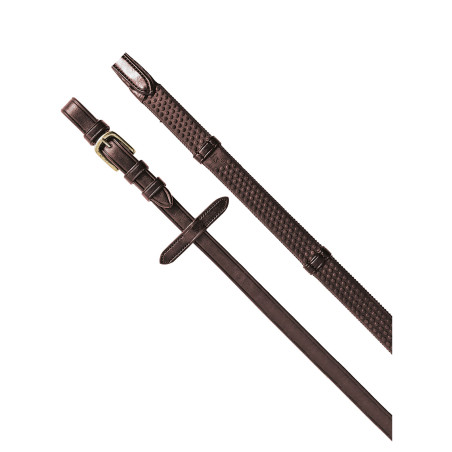 Redini in gomma 5/8" con fermagli in cuoio e fibbie in ottone Equestro