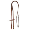 Redini in cuoio con grip in gomma 5/8" Acavallo - Marrone scuro