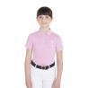 Polo da allenamento tecnico per bambini in tessuto antibatterico Equestro - Fiore del deserto / nebbia del porto