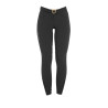 Pantaloni da donna con grip al ginocchio in tessuto tecnico Clio Equestro - Nero