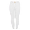 Pantaloni da donna con grip integrale Aria in tessuto tecnico Equestro - Bianco