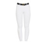 Pantaloni aderenti con grip da donna con logo Zenda Equestro - Bianco